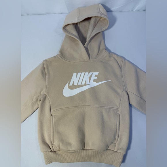 Nike Toddler Sweatsuit Set Hoodie Top Joggers Pants Beige Tan XS 4 Unisex Fleece - Picture 11 of 15
